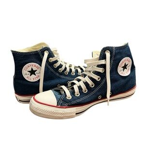 Converse Chuck Taylor All Star Blue Denim High Top Sneakers Size Mens 7/Womens 9